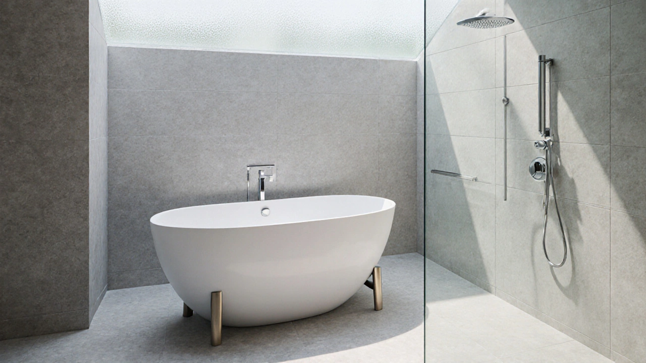 Freistehende Badewanne in der Dusche - So geht's sicher und praktisch