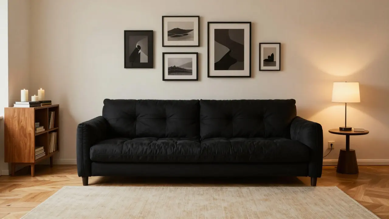 Schwarze Akzente im Wohnzimmer: So schaffst du Kontraste ohne düsteren Eindruck