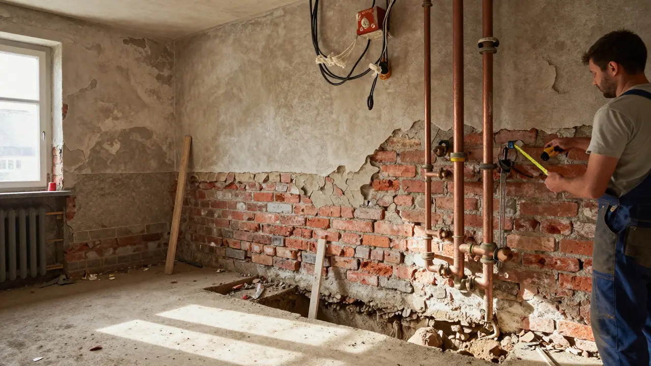 Küche im Altbau renovieren: Was Sie über Leitungen und Wände wissen müssen