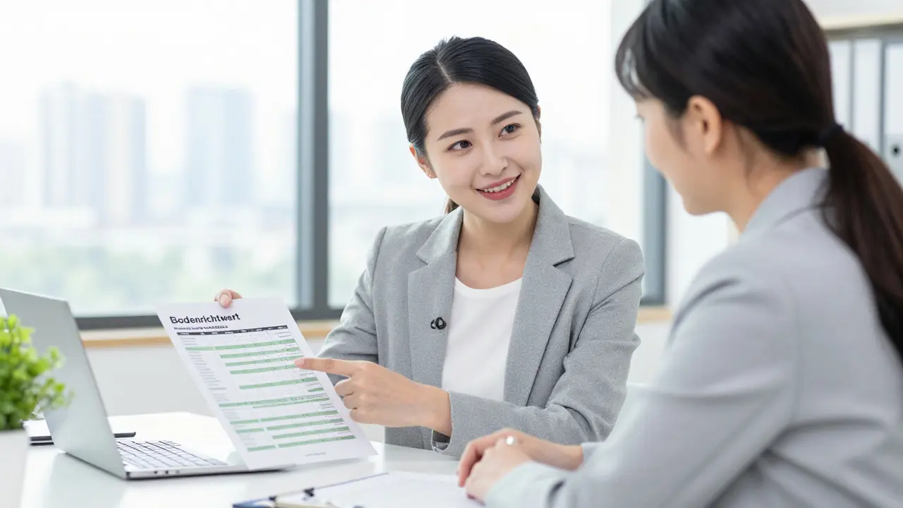 Beratungsgespräch zwischen einem Immobilienbesitzer und einem Steuerberater.