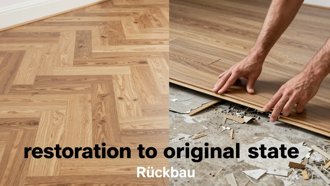 Symbolbild zum Rückbau eines Designbodens auf einen alten PVC-Belag.