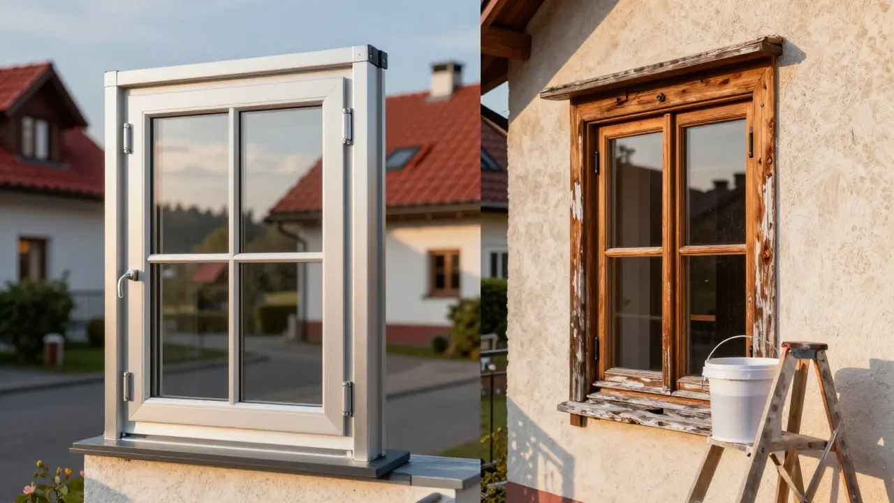 Vergleich der Wartung: pflegeleichtes Alu vs. zu streichendes Holz
