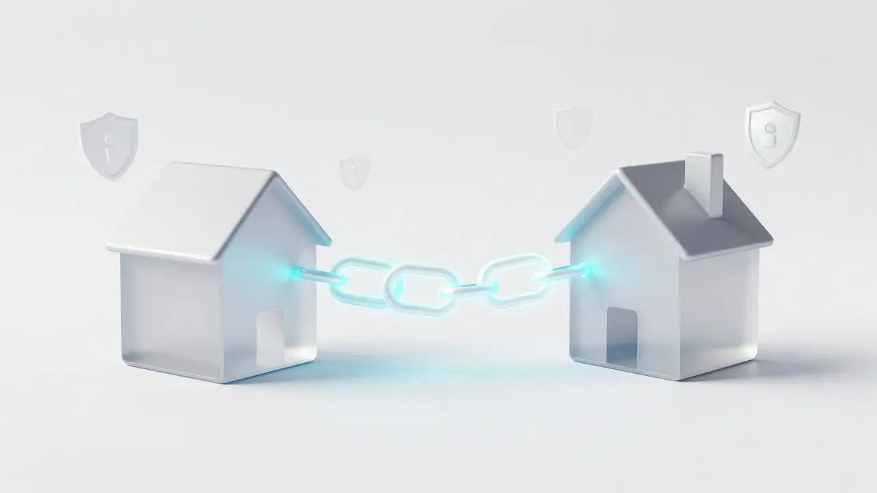 Blockchain-Technologie als Symbol für sichere Transaktionen