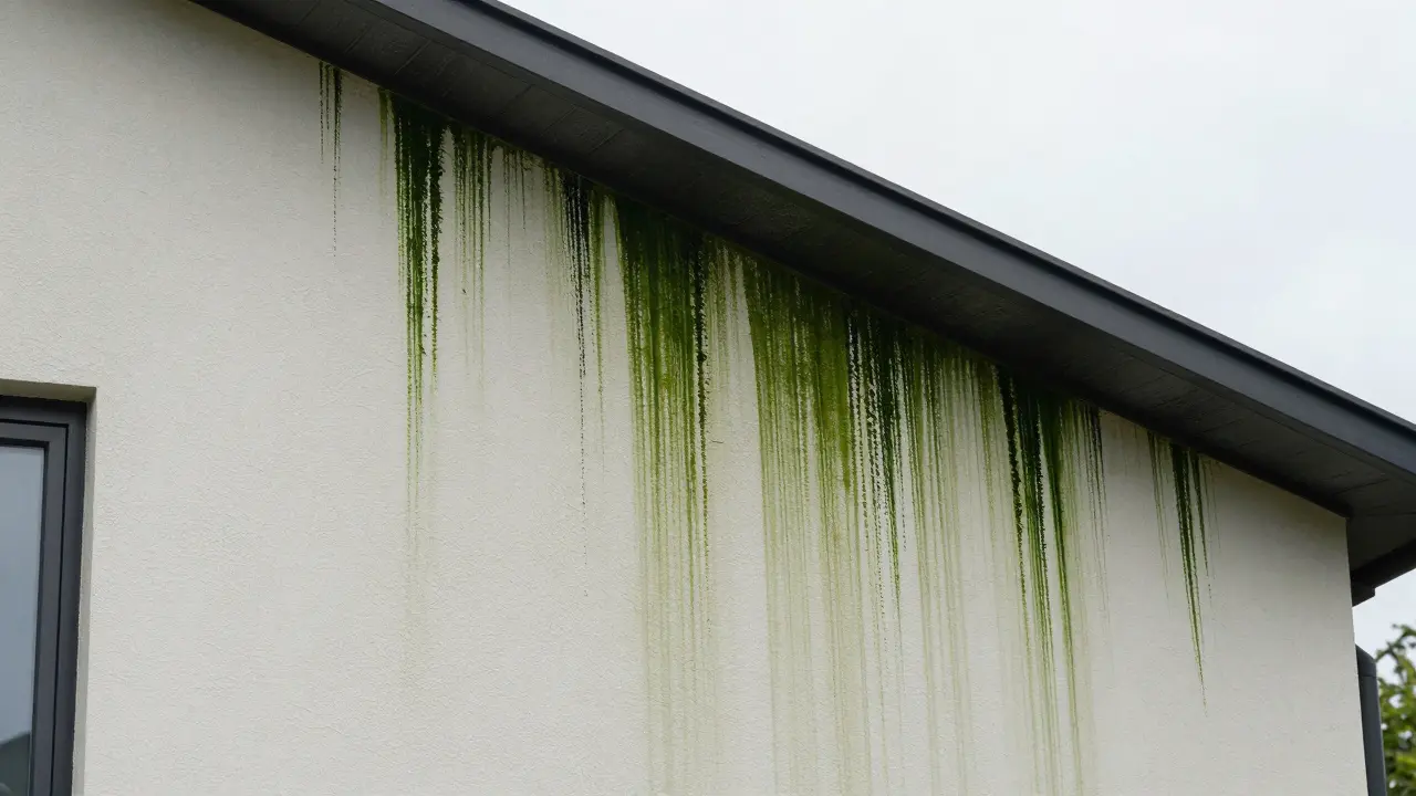 Feuchteflecken an der Fassade: Algenbefall oder echte Durchfeuchtung erkennen