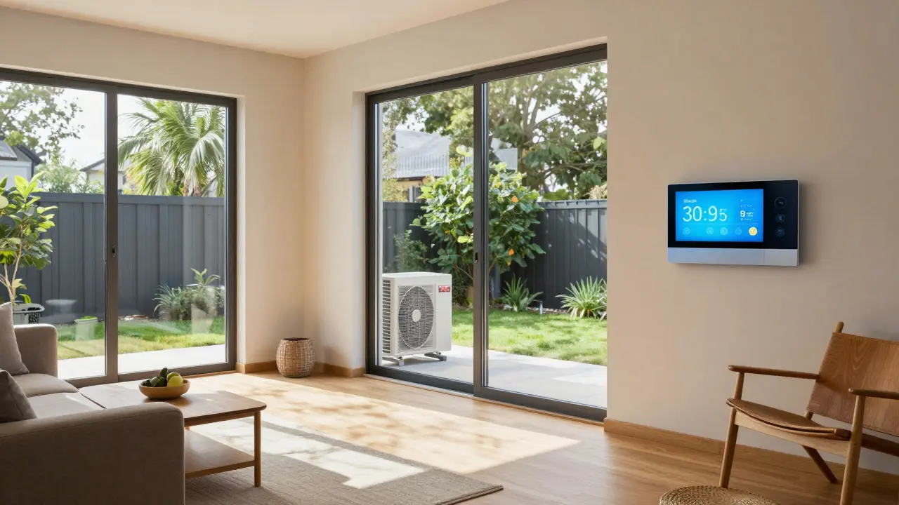 Gemütliches Wohnzimmer im energieeffizienten KfW-Haus