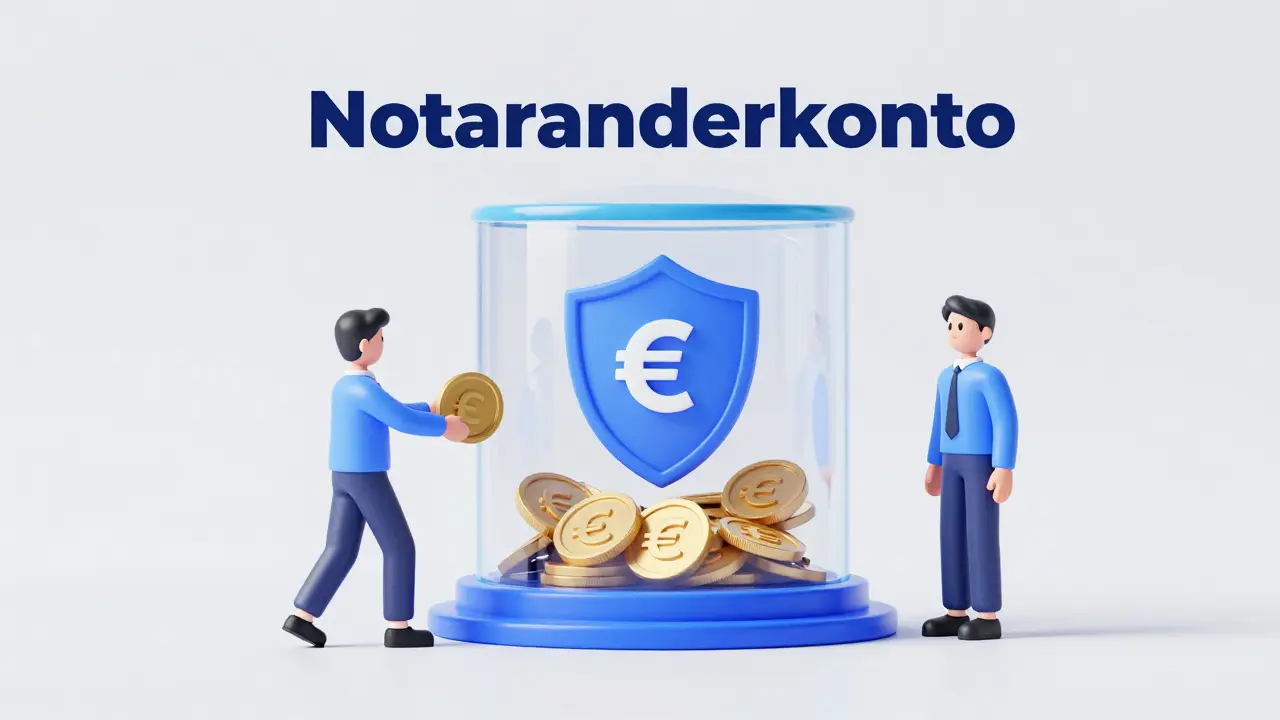 Symbolische Darstellung eines sicheren Treuhandkontos
