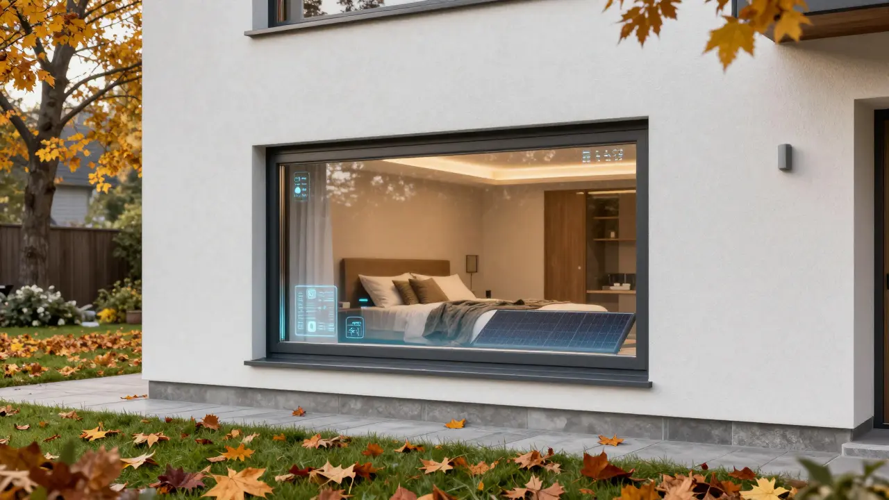 Moderne, intelligente Kellerfenster mit Sensorik für Energieeffizienz und Trockenheit