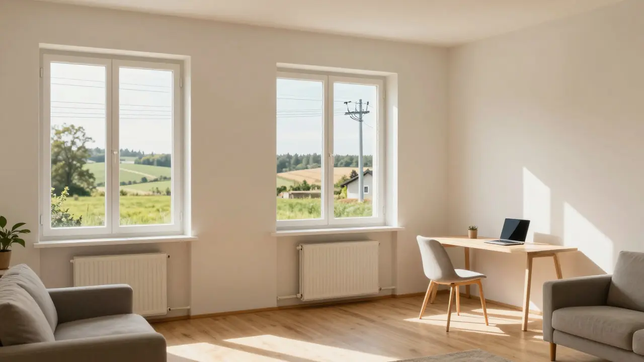 Sanierte Wohnung im ländlichen Raum mit Blick auf die Natur und digitale Infrastruktur