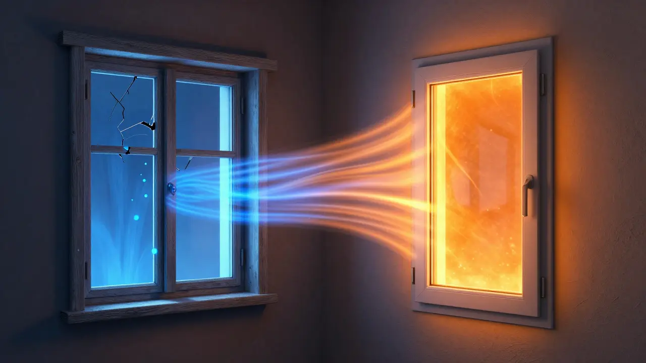 Vergleich alter und neuer Fenster: Wärmeverlust versus Dämmung