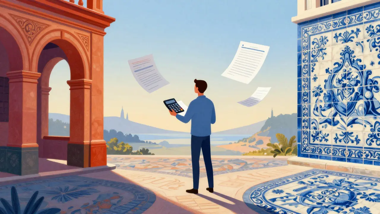 Konzeptionelle Darstellung der Finanzierungsentscheidung zwischen Spanien und Portugal