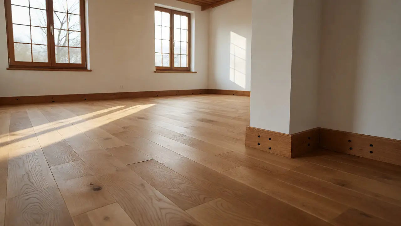 Perfekt montierte Sockelleisten im Wohnraum