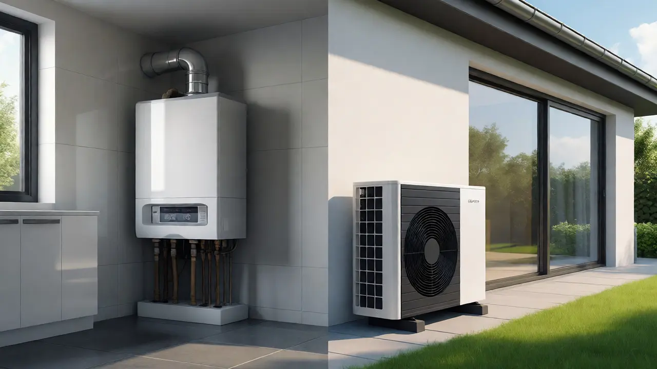 Vergleich zwischen Gas-Brennwertgerät und Wärmepumpe